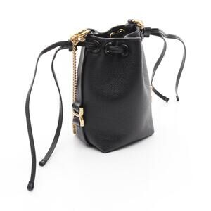 Chloe Bag Bag Shoulder Leather Bucket Black Marcie